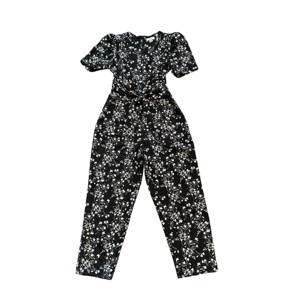 Calvin Klein Sz 6 Black Floral Midi Romper - Never Worn - Picture 7 of 8